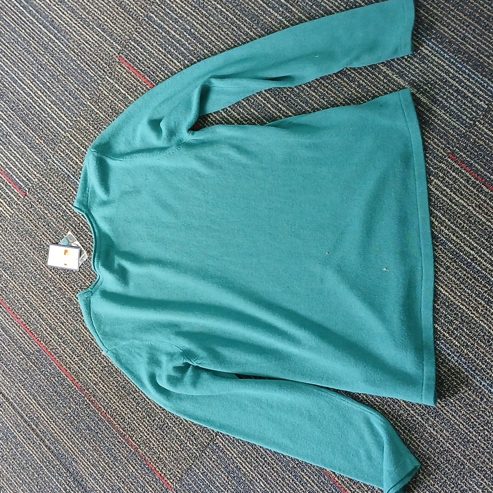 🌟 NWT Blue/green Croft And Barrow Sweater Xl Misses - Picture 5 of 5